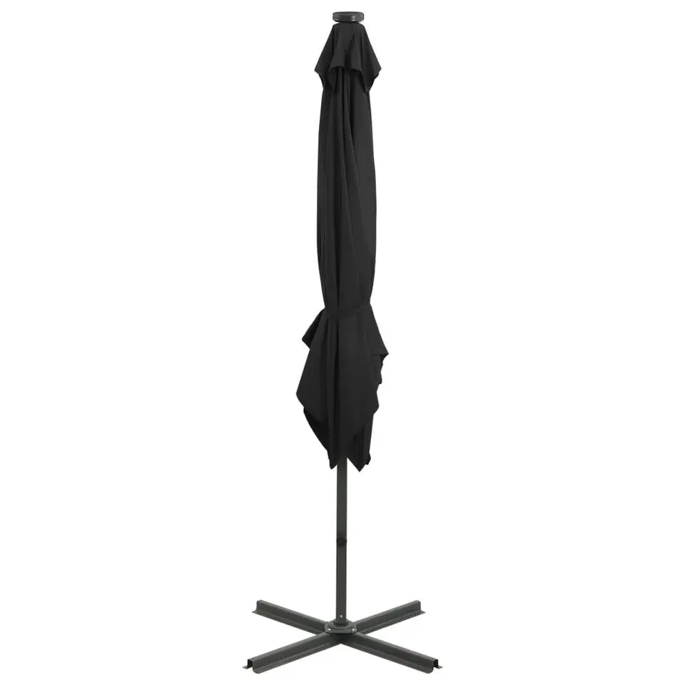 vidaXL - Zweefparasol - Zwart - 250 cm