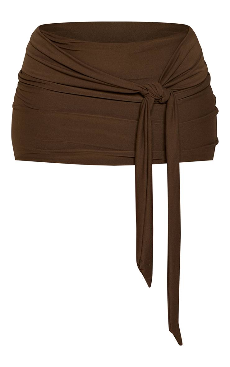 Vert Mini-jupe Co-ord Shape À Détail Noué Et Toucher Doux