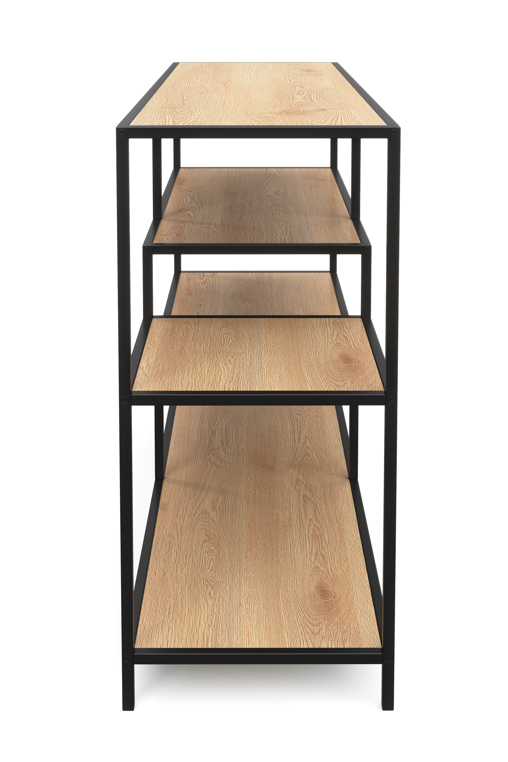 Bücherregal SEAFORD 117 x 78 cm braun/schwarz
