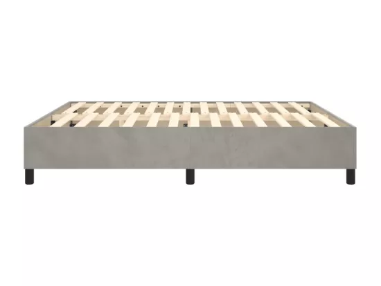 Sommier à lattes de lit Gris clair 200x200 cm Velours