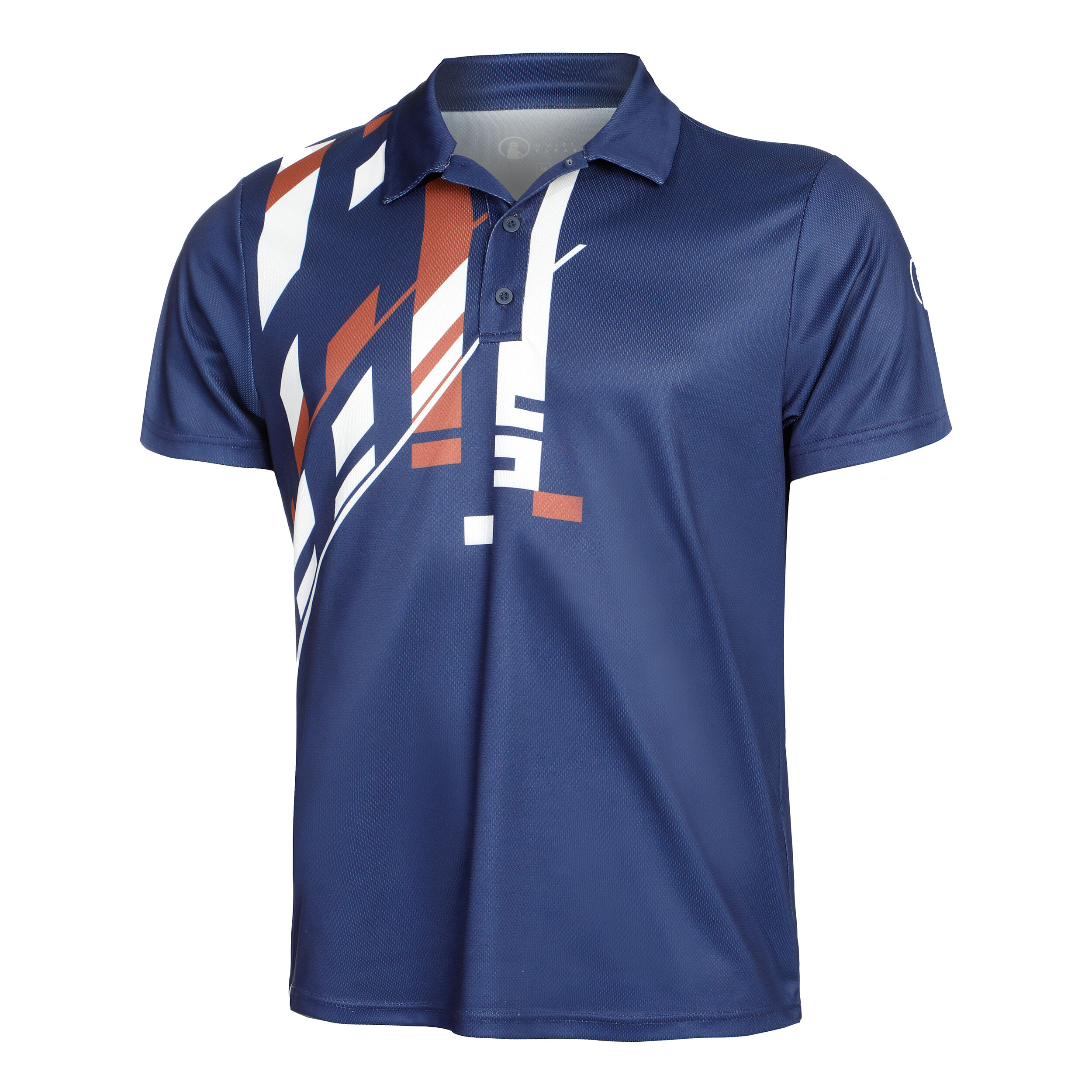 Quiet Please Tournament Polo Hommes - Bleu Foncé , Multicouleur