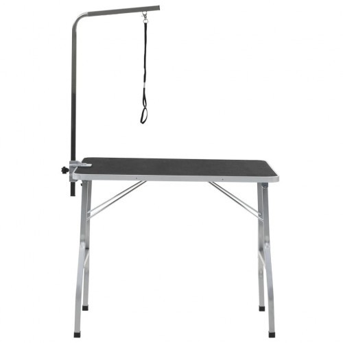 Mesa de tosa profissional elevada com um braço para cães.