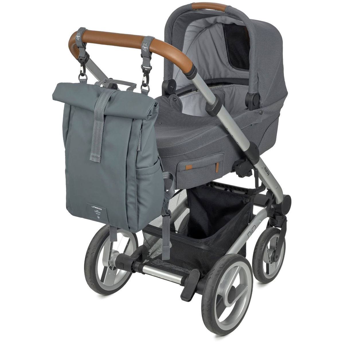 LässigLässig   Green Label Wickelrucksack Rolltop Up anthrazit muster