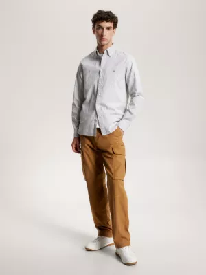 Camisa de corte regular com estampa Micro Dash
