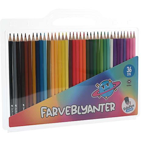 Danpen junior farveblyanter hexo 36-pak