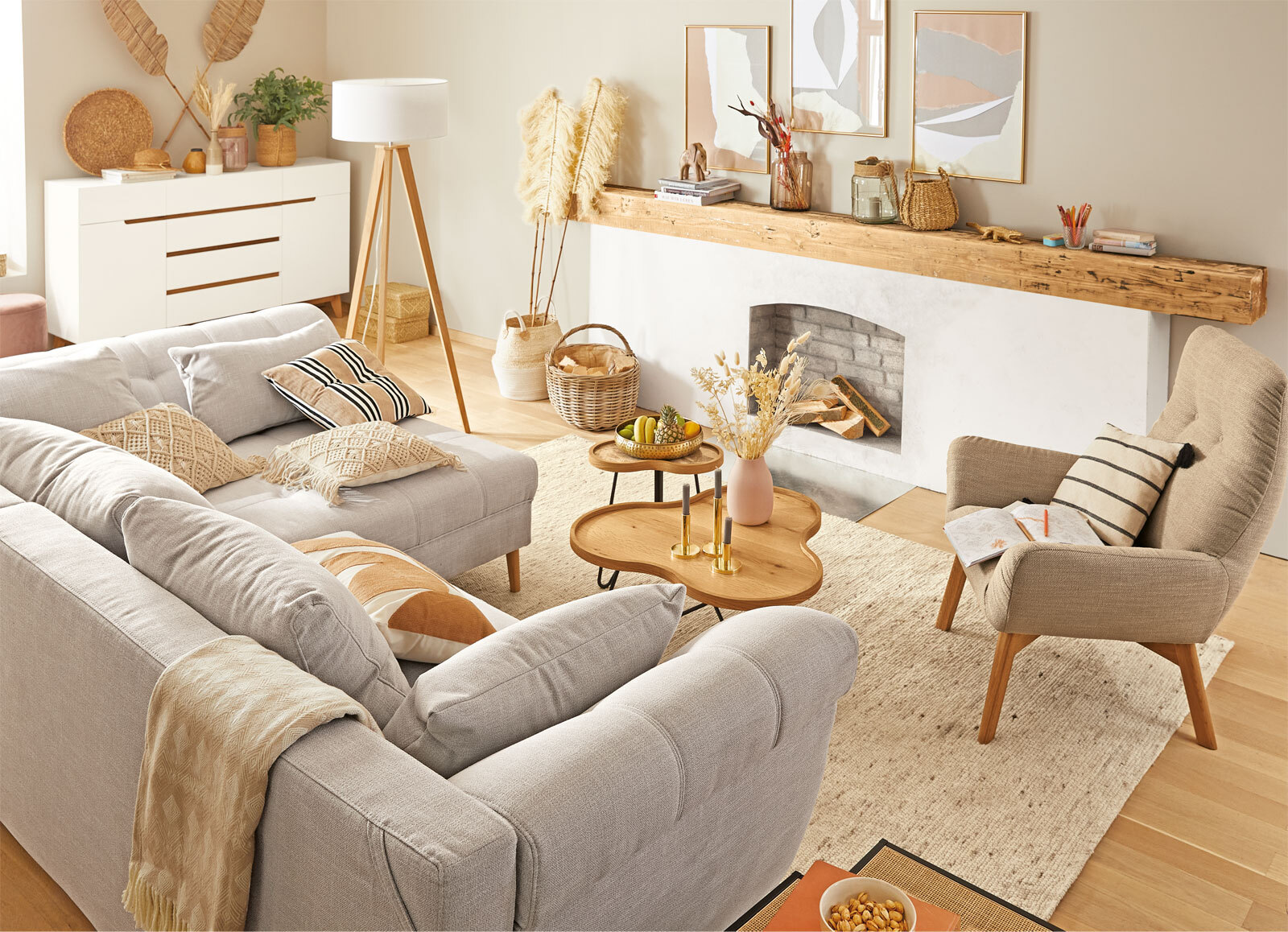 Wollteppich WOLFEGG Bubbles 170 x 230 cm beige