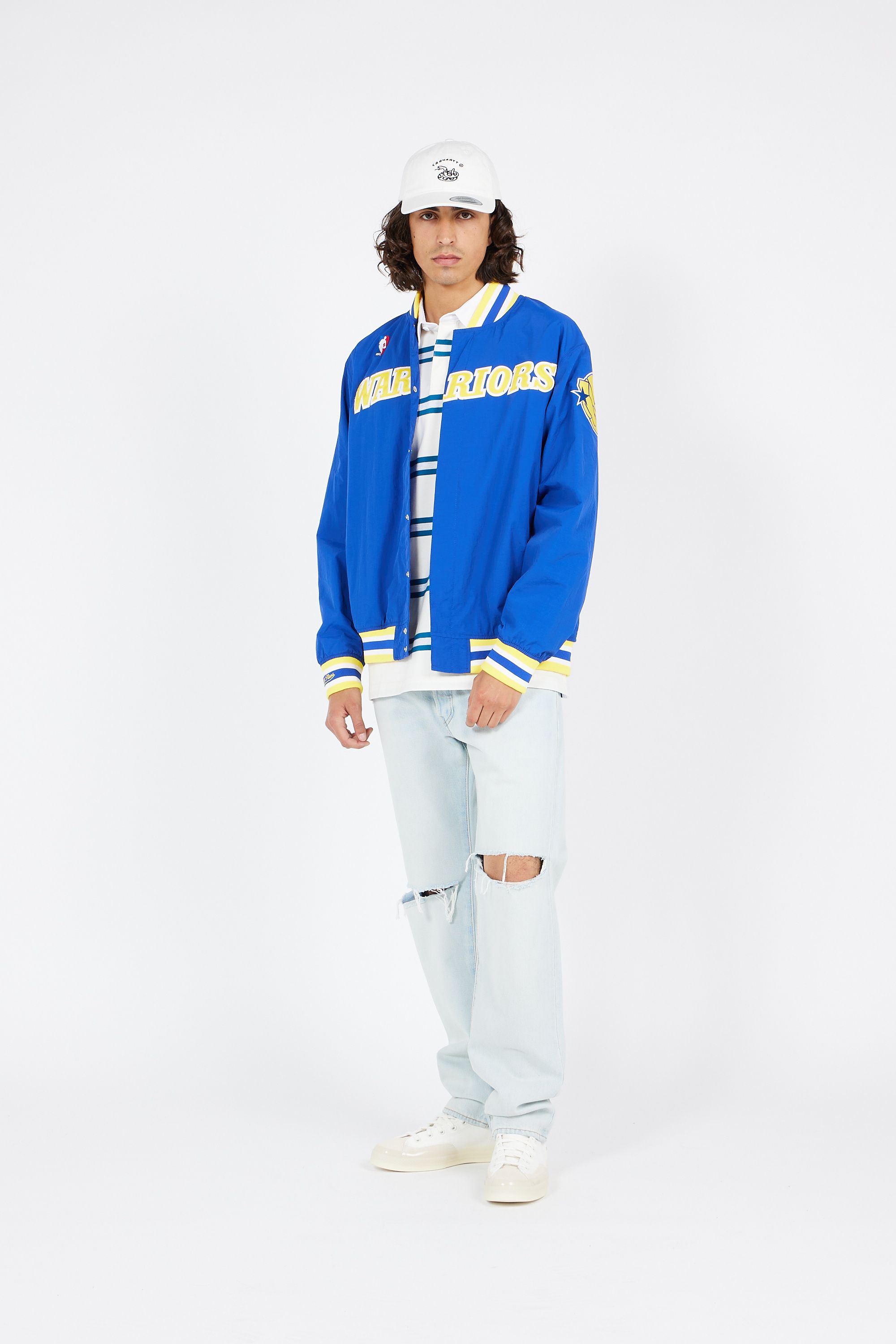 MITCHELL & NESS Veste AUTHENTIC WARM UP Bleu