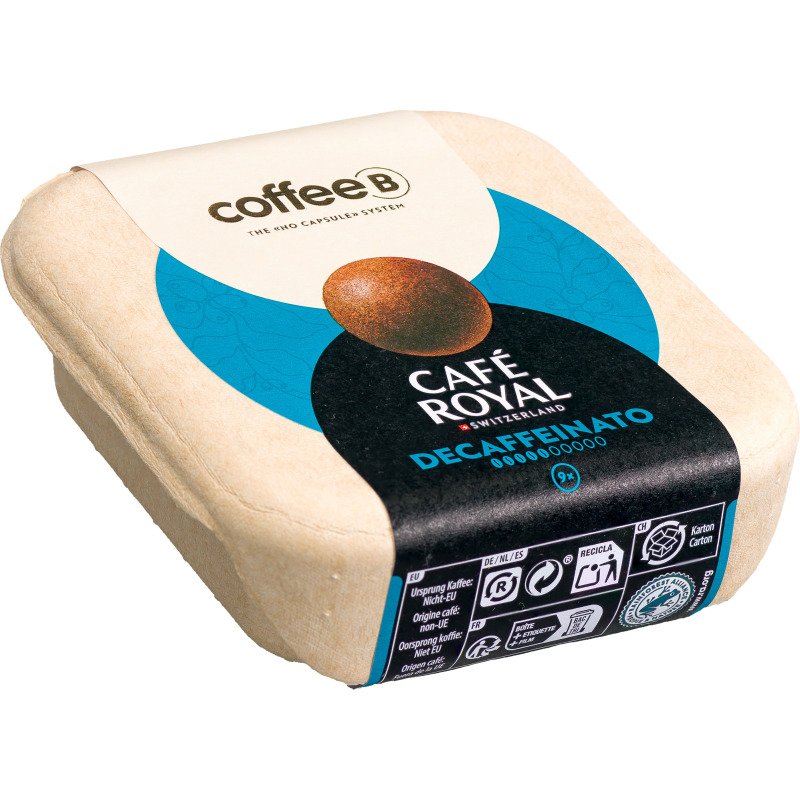 Boules de café Décafeiné Coffee B Café Royal - Boîte de 9
