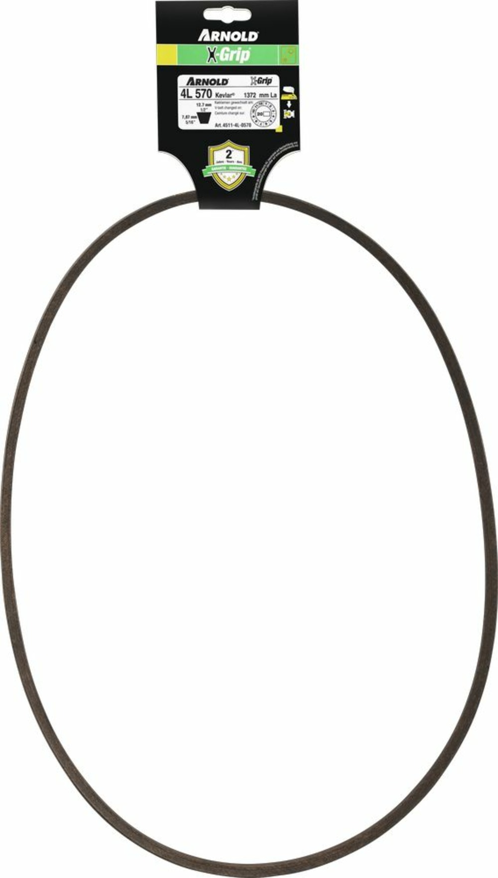 Courroie trapézoïdale x-grip v de type 4l570