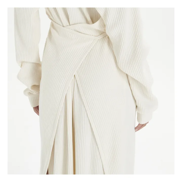 Baserange Robe Côtelée Shawn Coton Bio | Ecru