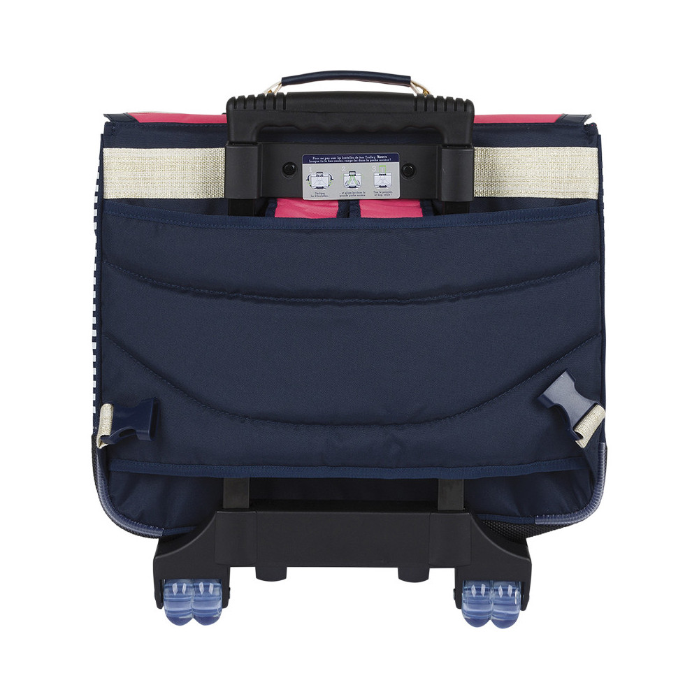Cartable trolley Enora rose