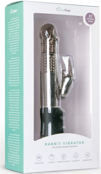 EasyToys Rabbit Vibrator met 12 Verschillende Standen - 11,00 cm - Zwart