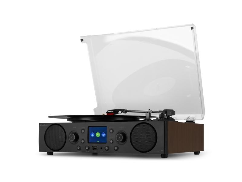 Audizio Plattenspieler Tulsa Braun/Schwarz Audiocenter mit Plattenspieler und DAB -Radio