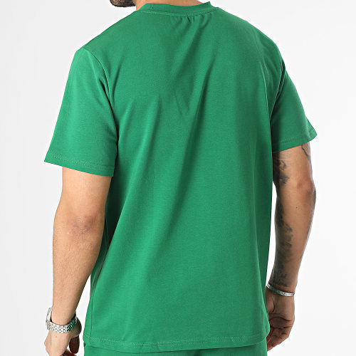 Ensemble Tee Shirt Et Short Jogging Vert