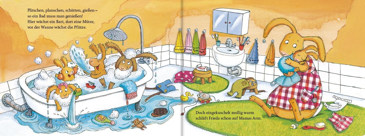 Wenn sieben kleine Hasen durch lustige Geschichten rasen