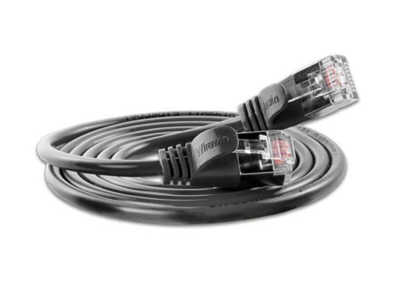SLIM Slimpatchkabel RJ-45 - RJ-45, Cat 6, U/FTP, 0.15 m, Sc Geschirmtes Cat 6 Twisted-Pair-Kabel (U/FTP) mit Klinkenschutz