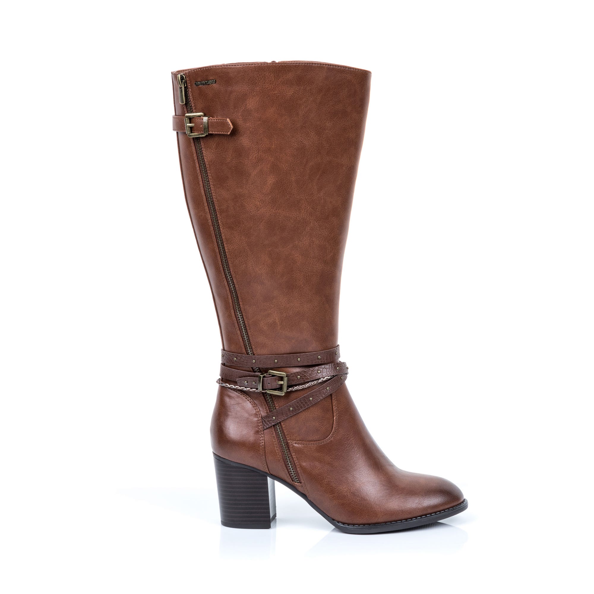 Bottes à talon Femme cognac
