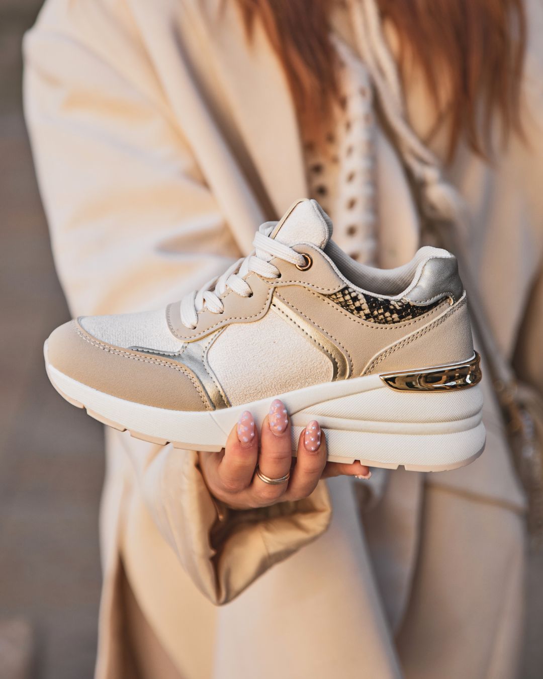Basket femme taupe à lacets - Emery