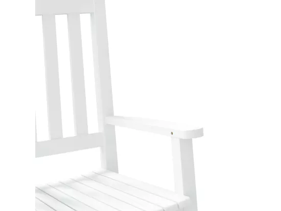 Chaises à bascule enfants lot de 2 blanc bois peuplier massif