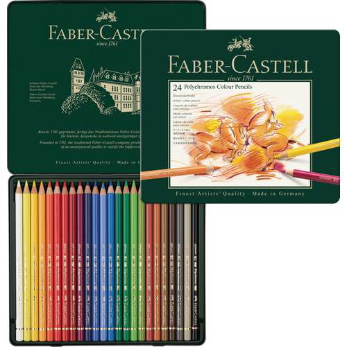 FABER-CASTELL POLYCHROMOS Künstler-Farbstifte im Metall-Etui