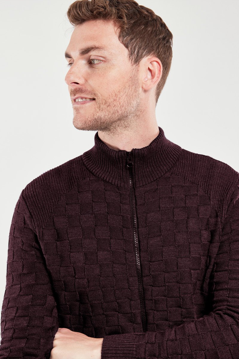Gilet zippé fantaisie - laine