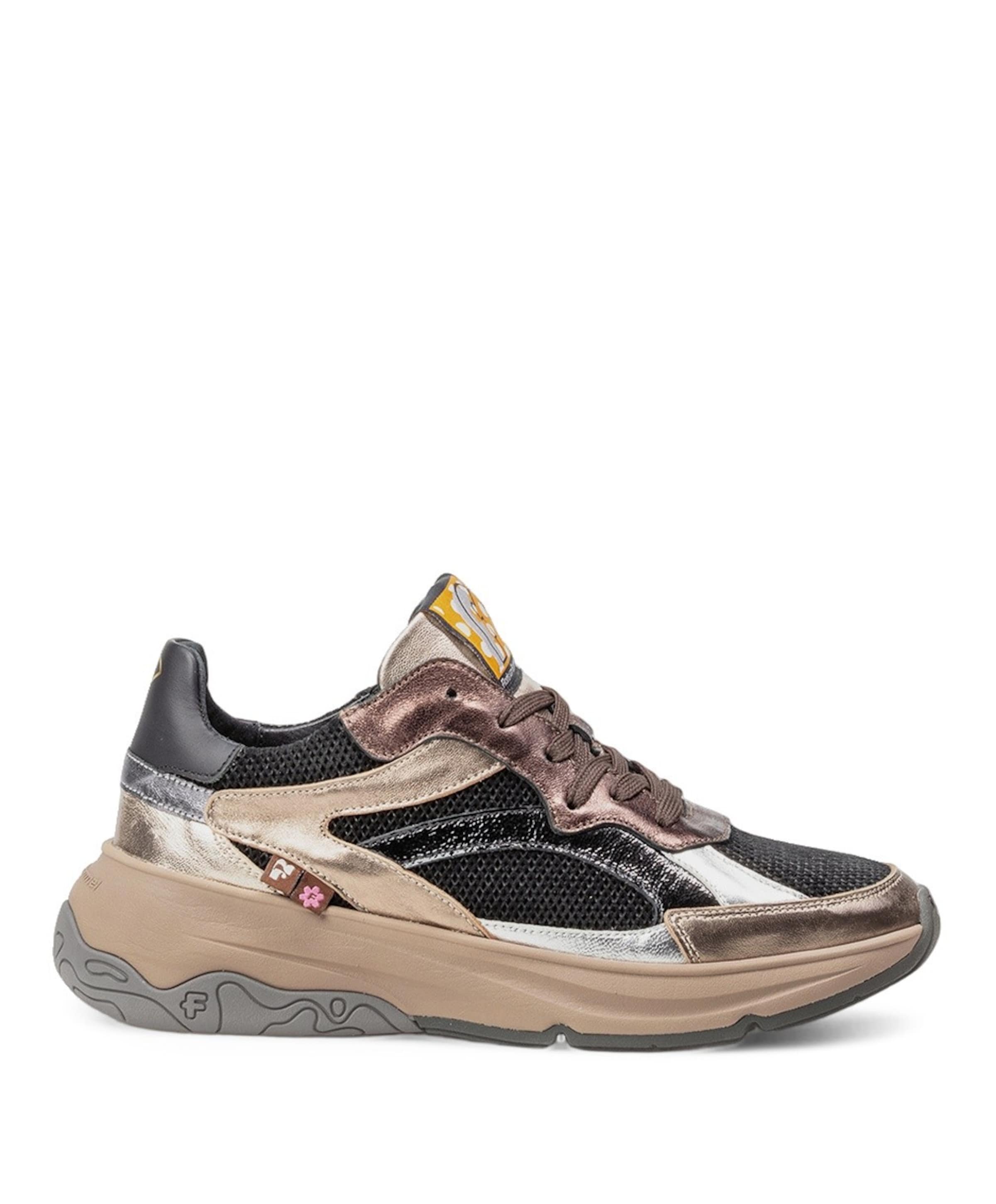 Floris van Bommel dames sneakers bruin
