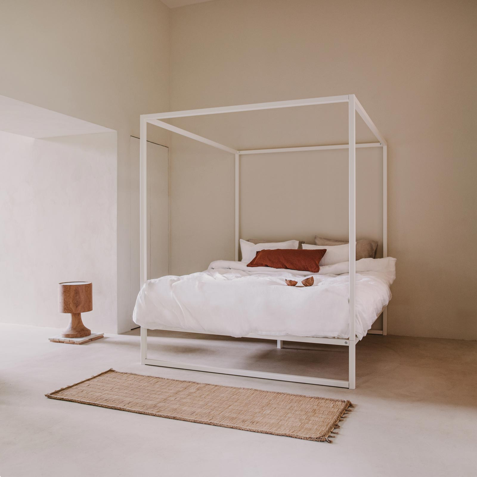 Hemelbed bedframe °02 | Wit 160 x 220 cm