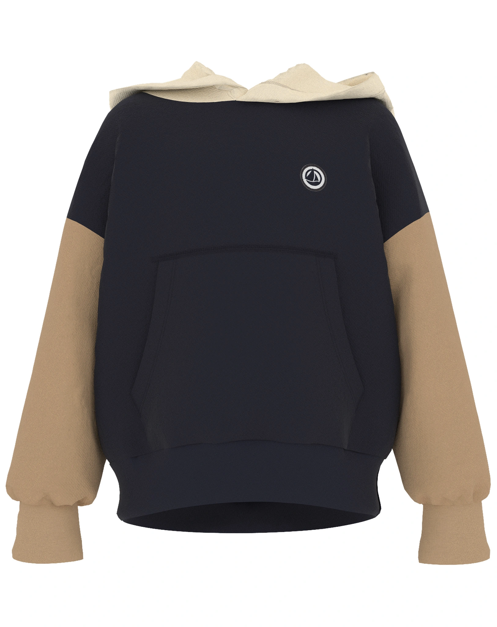 Kapuzenpullover LIVIO in schwarz/braun