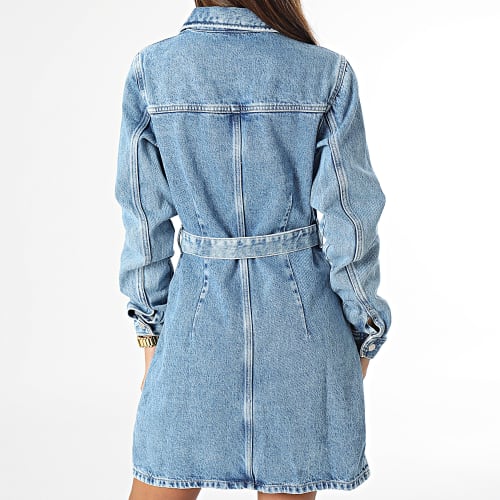 Robe Jean Manches Longues Femme 6716 Bleu Denim
