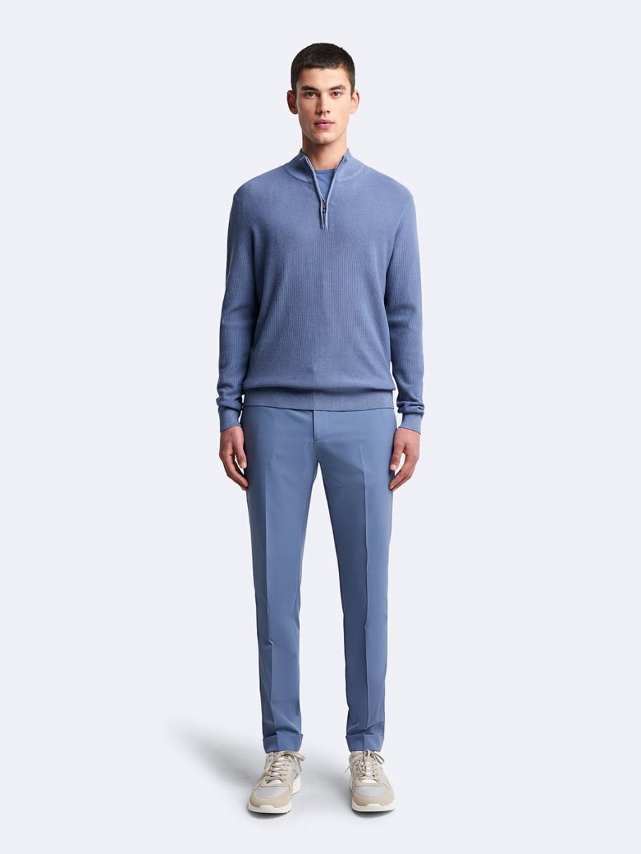 Pull col cheminée zippé en viscose bio