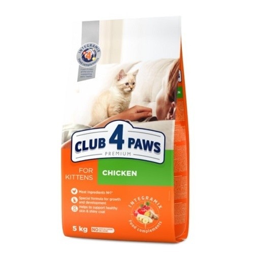 Ração seca para gatinhos Club 4 Paws sabor frango
