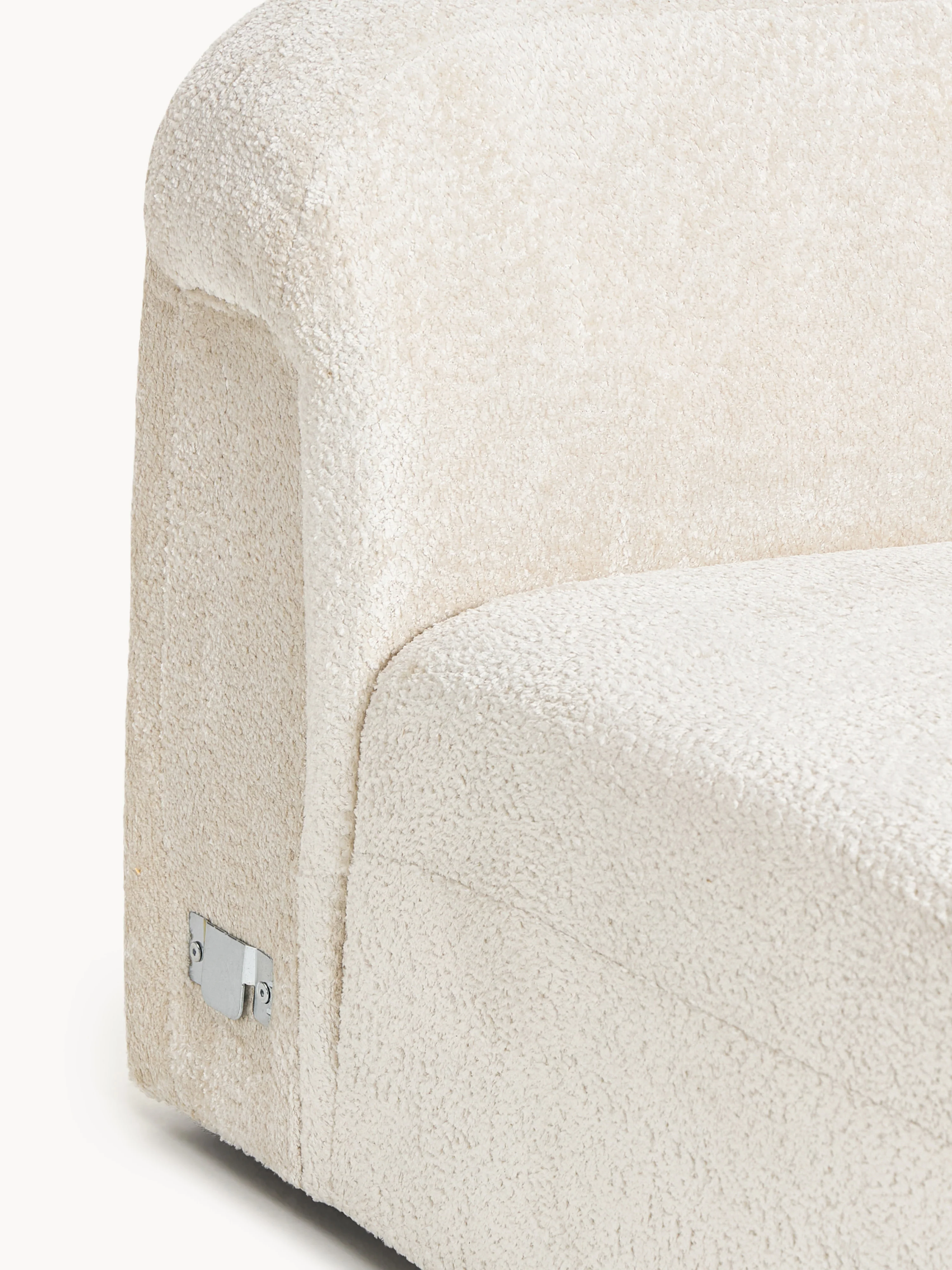 Teddy bouclé chaise-hoekmodule Wolke