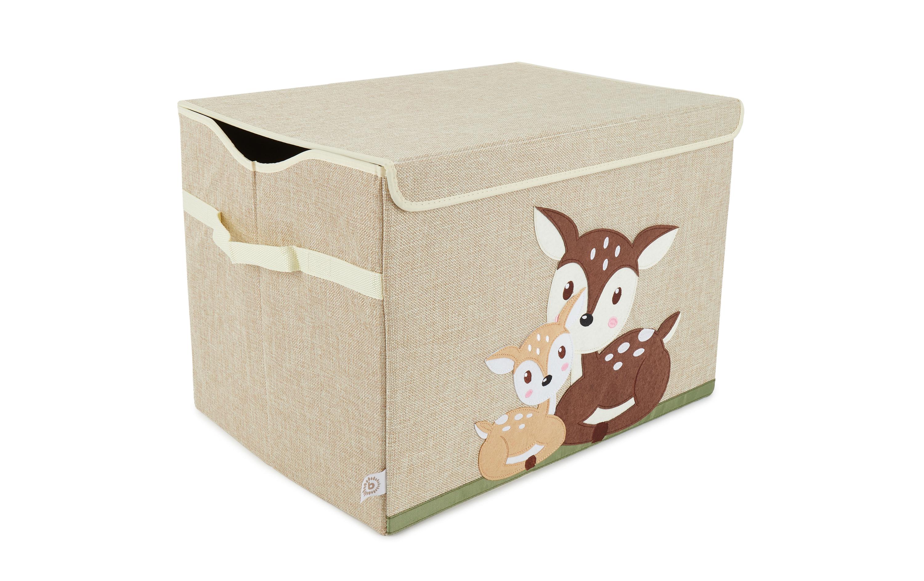 Spielzeugbox Rehe liegend 36 x 36 x 51 cmAufbewahrungsbox mit Deckel