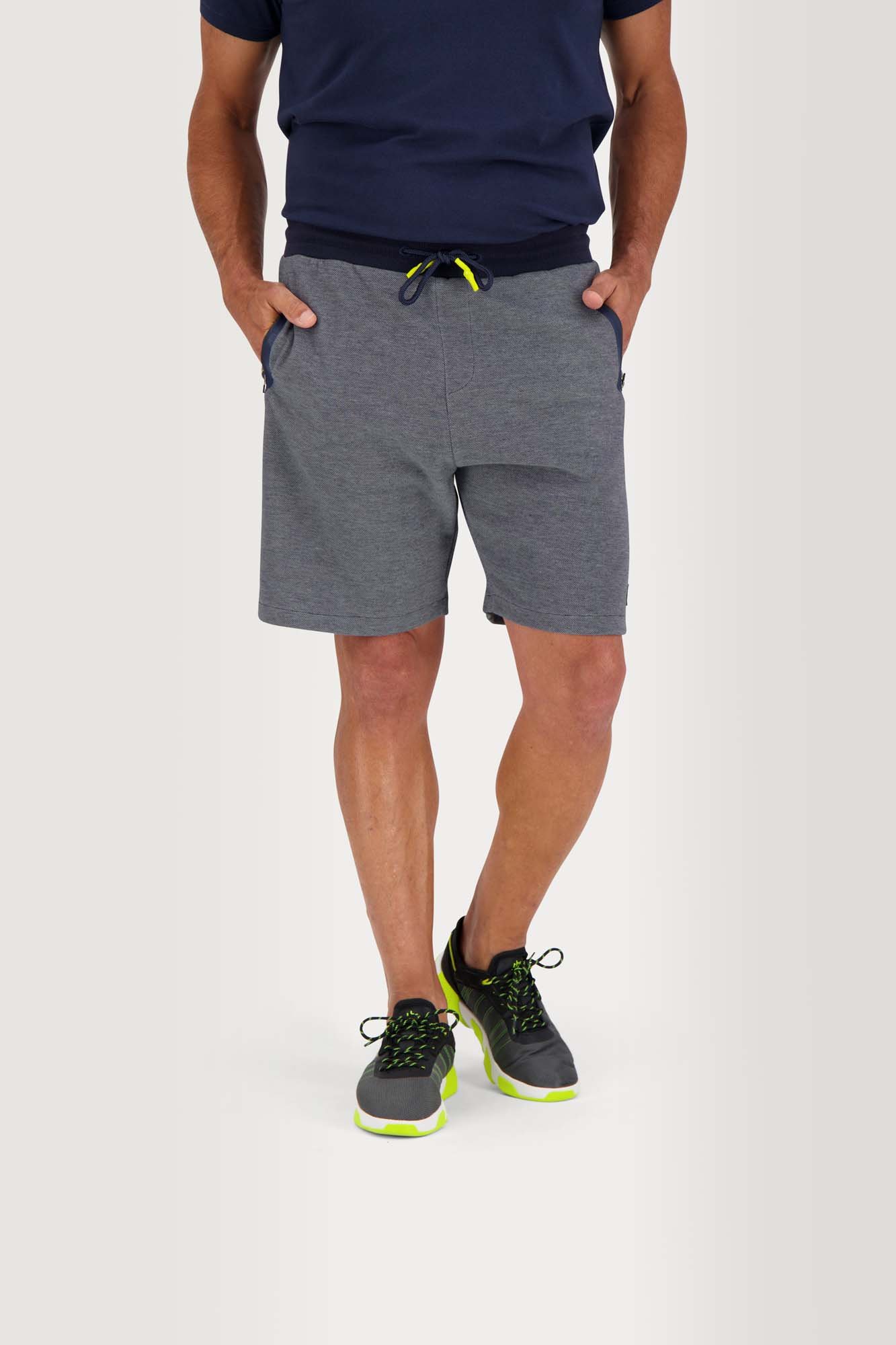 Bermuda Homme Maille Piquée Marine