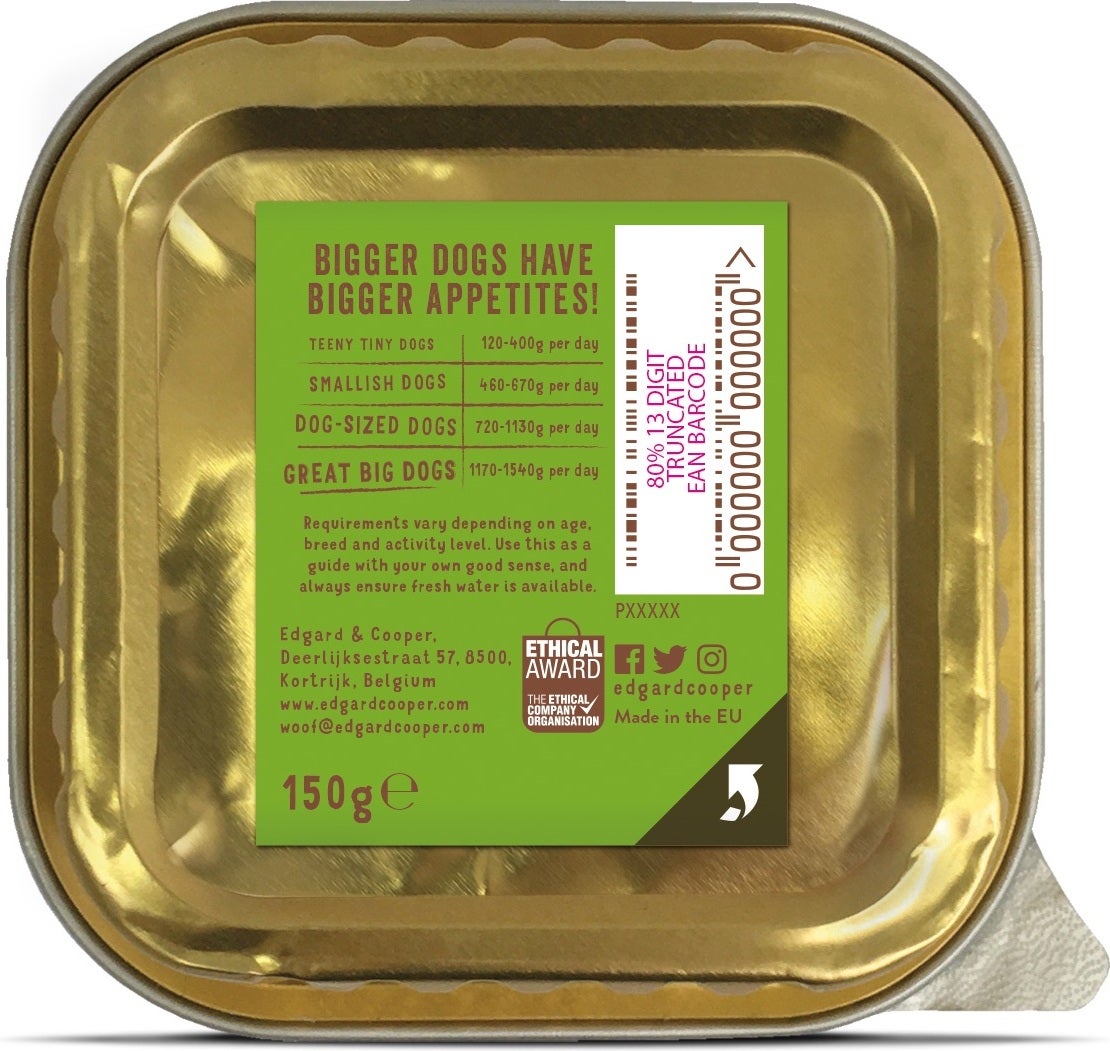Edgard & Cooper hondenvoer lam en rund adult 150 g
