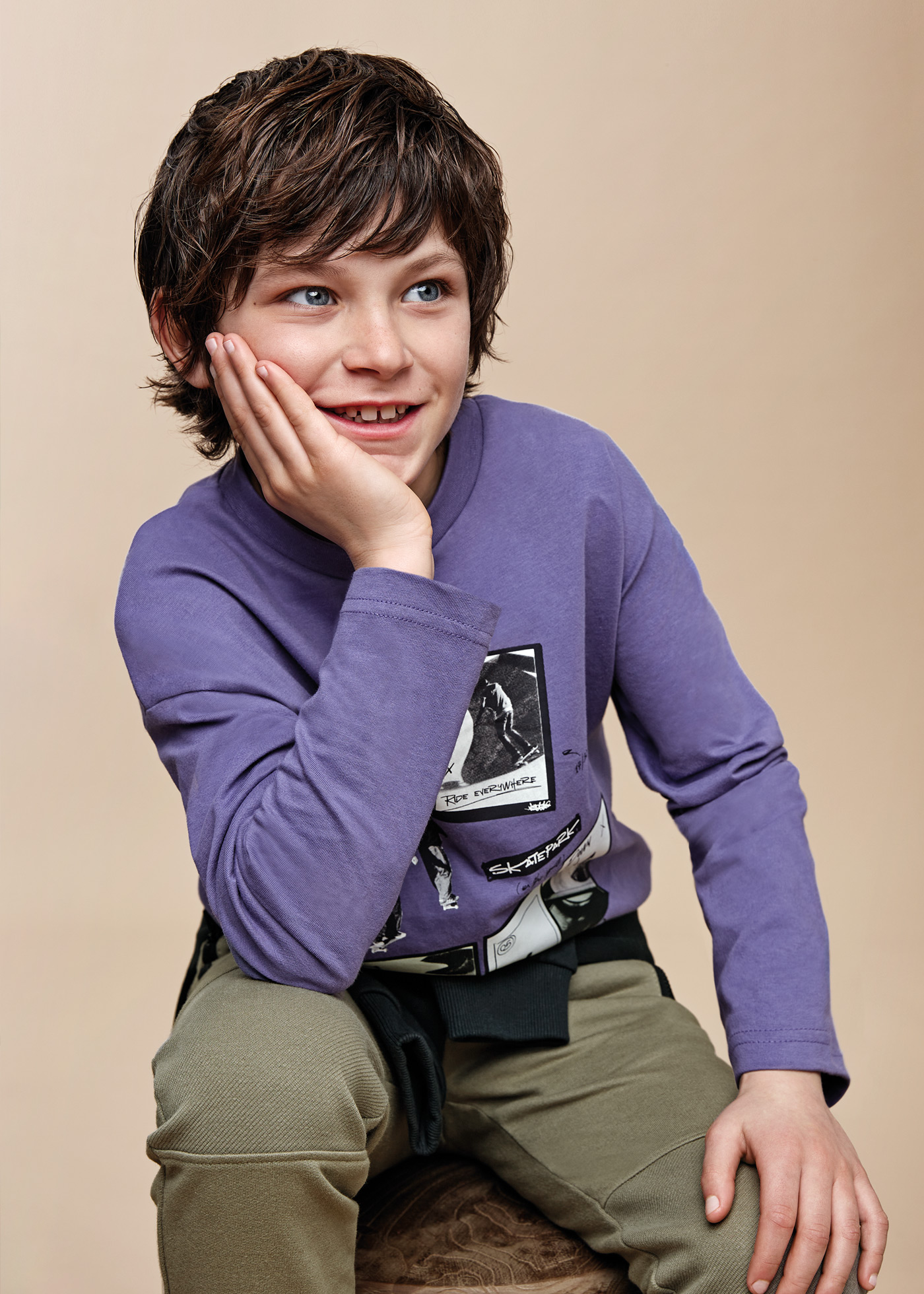 Camiseta infantil Better Cotton para skatistas