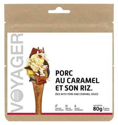 Repas Lyophilisé Voyager Porc au caramel et son riz 80g