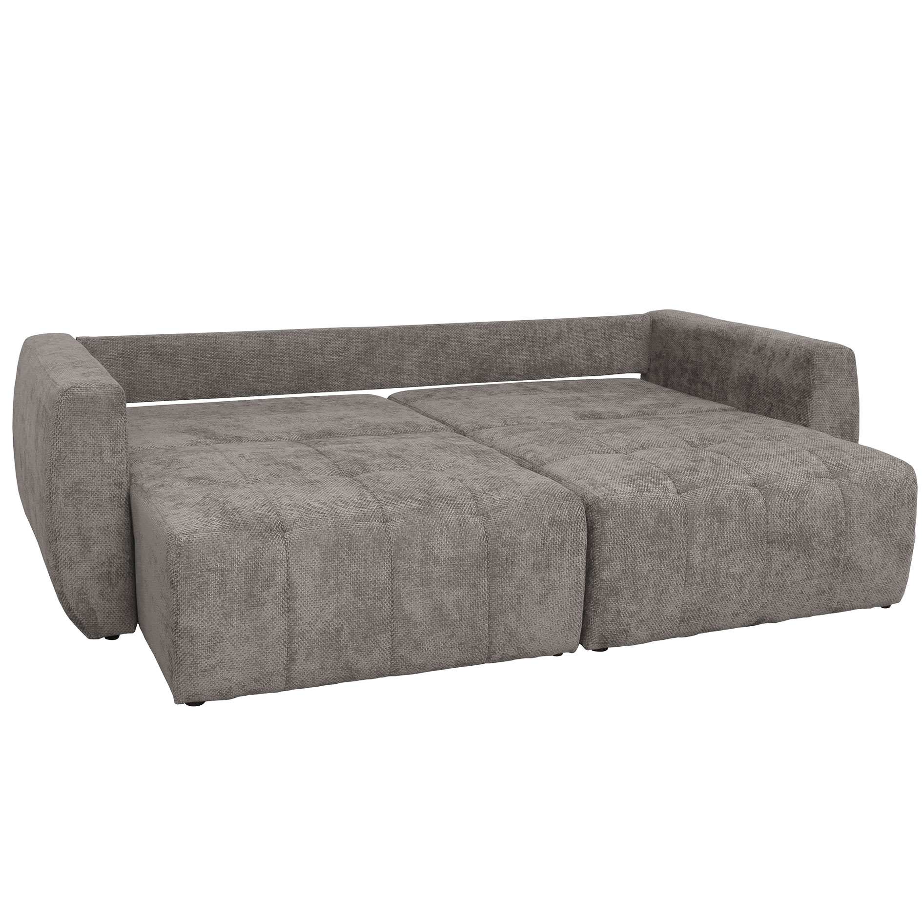 Big Sofa - stone - mit Staukasten und Liegefunktion - 245 cm