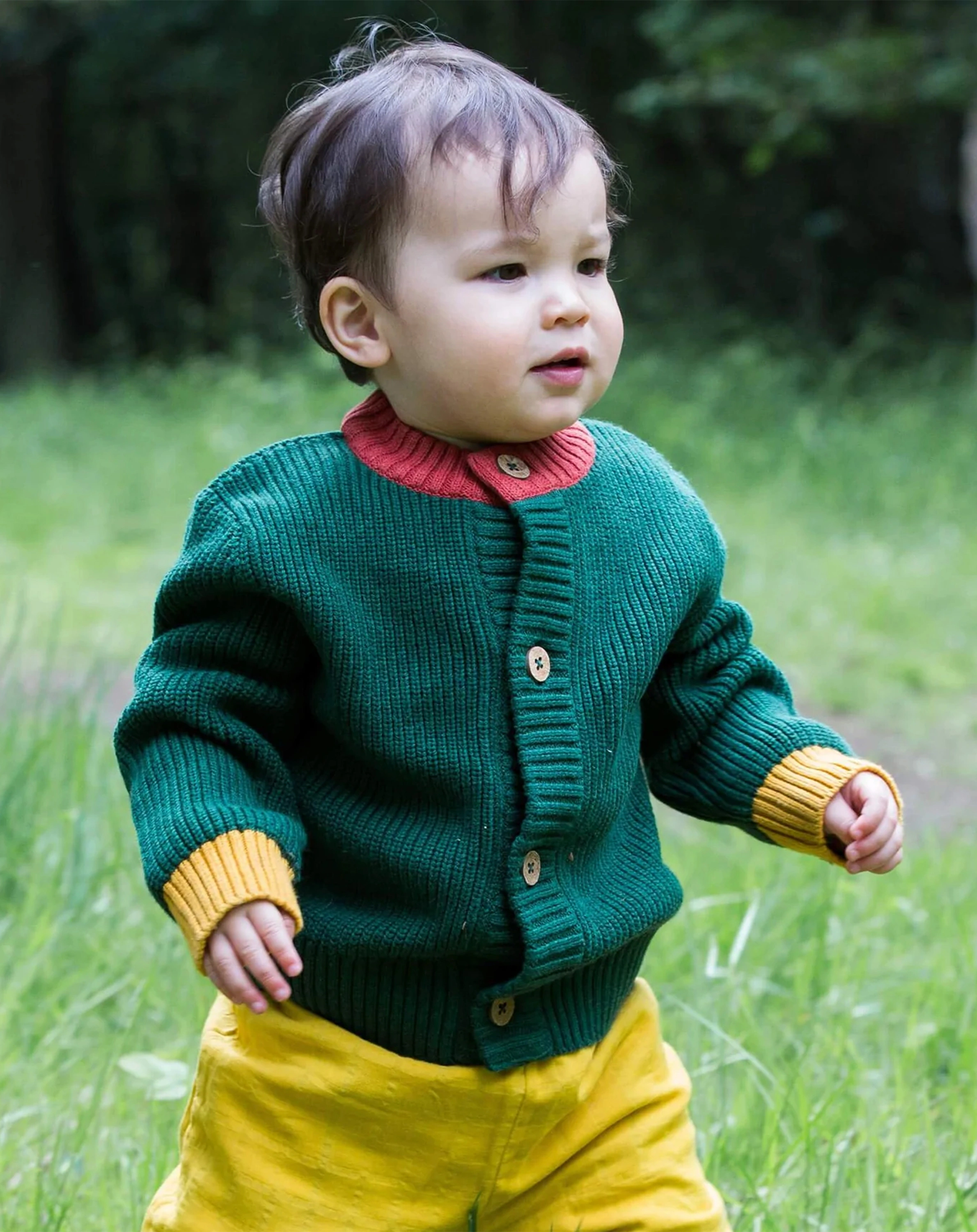 Strickjacke SNUGGLY in olive