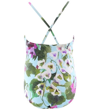Dolce & Gabbana Badeanzug - Renaissance - Blau/Rosa Blume