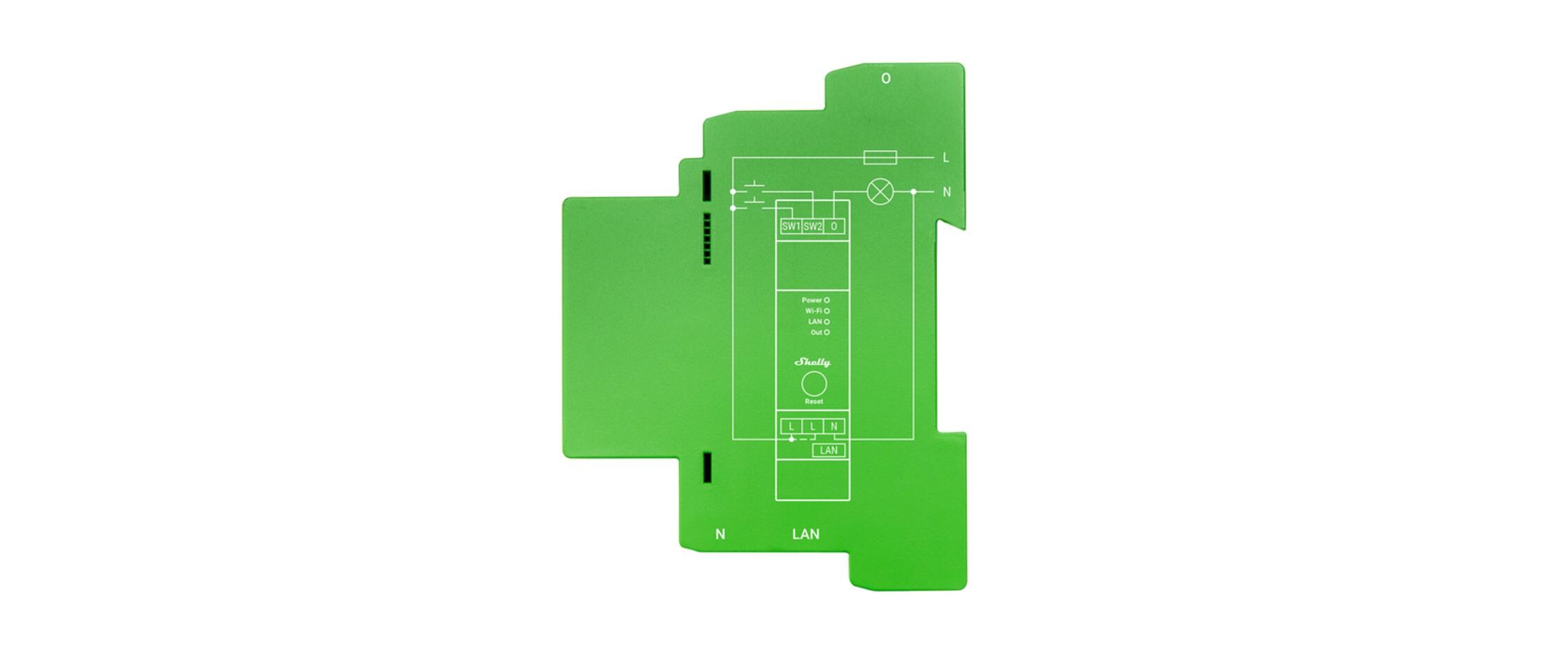 Smart Home Pro Dimmer 1PMProfessioneller 1-Kanal-DIN-Hutschienen-Smart-Dimmer mit Leistungsüberwachung