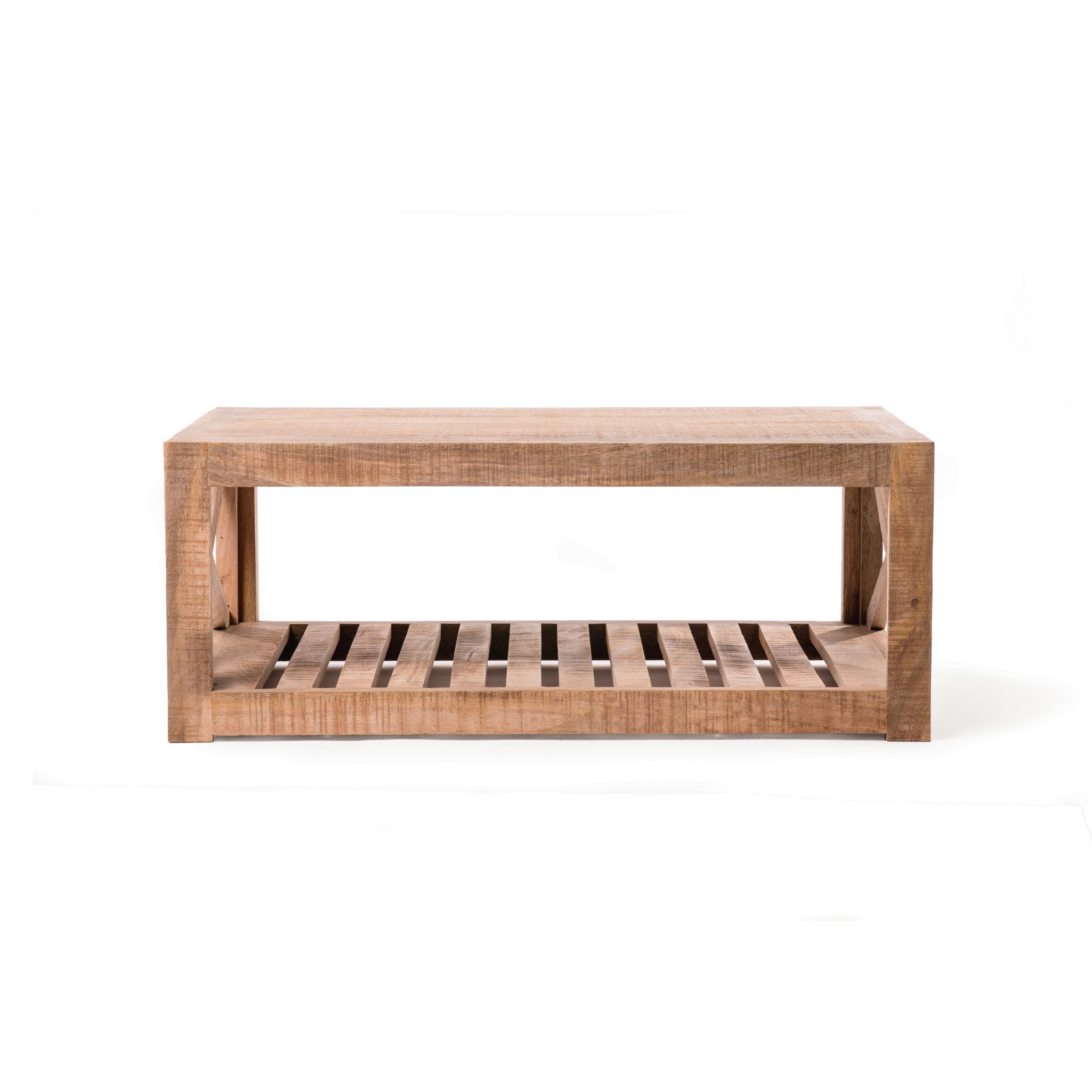 Couchtisch 'Eastbourne', aus massivem Mangoholz, braun, L 60 cm, B 90 cm, H 35 cm von fischer's lagerhaus