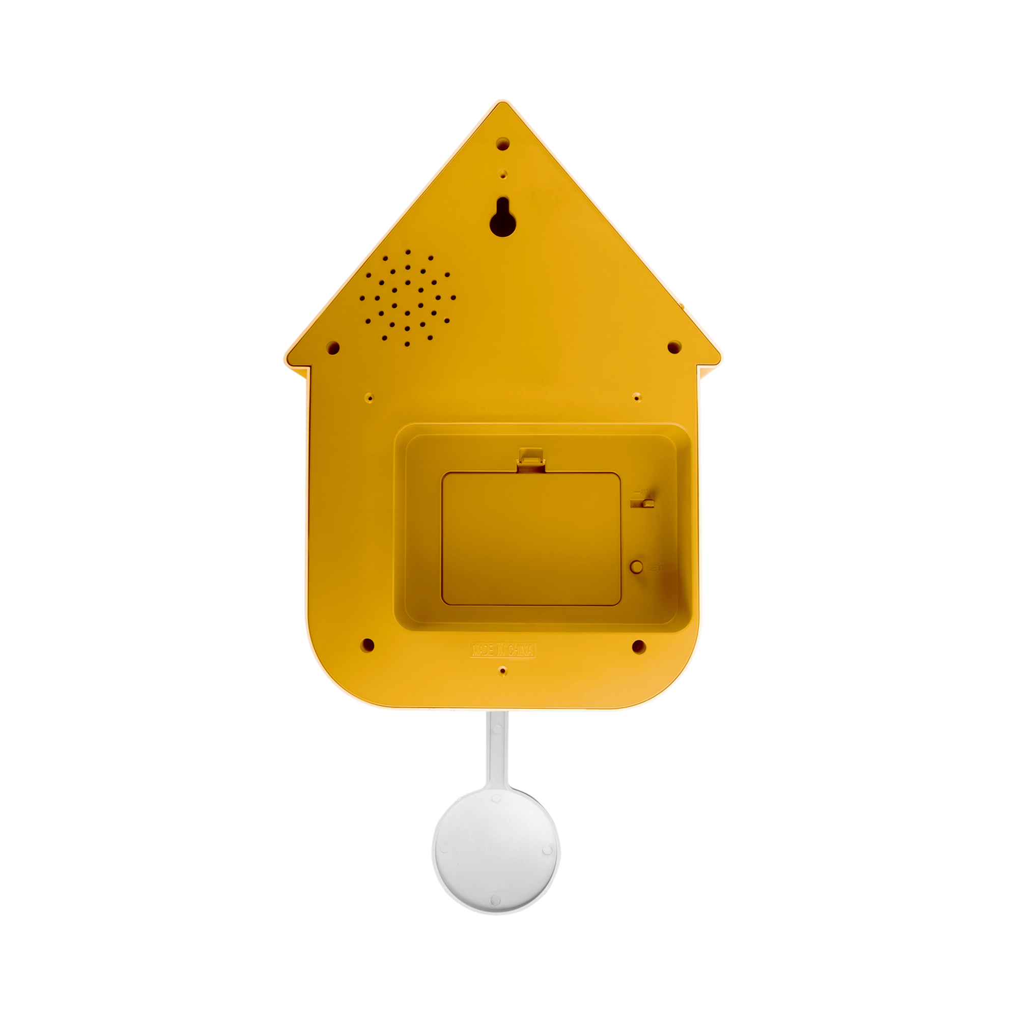 Wandklok Dupla Color Koekoek Mango Geel