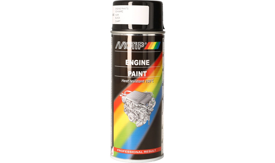 Motormaling sort 400 ml. Syntetisk