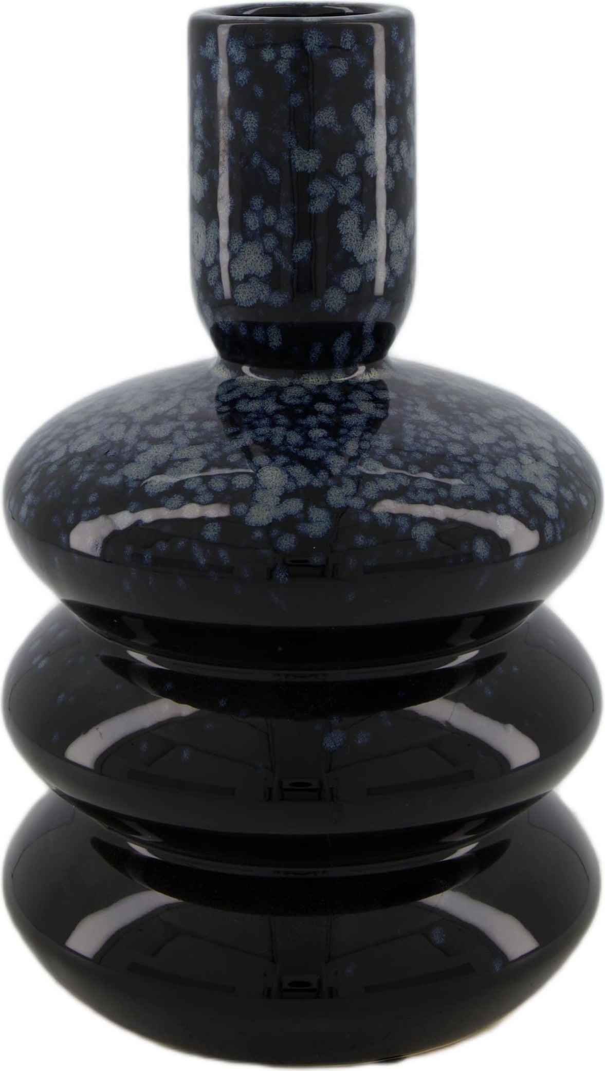 Dijk Natural Collections vaas Sam zwart / blauw D 16,5 x H 27,5 cm
