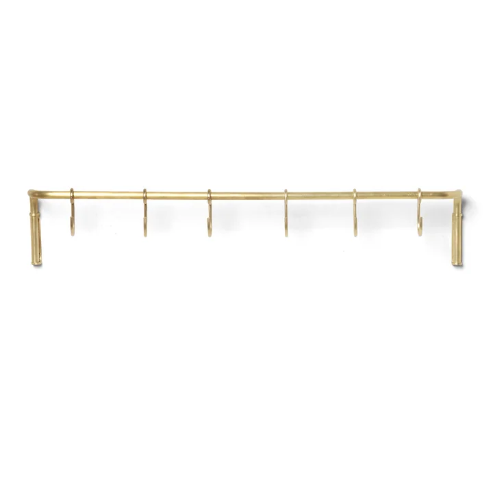 Ferm Living - Küchenstange inkl. 6 Haken, Messing