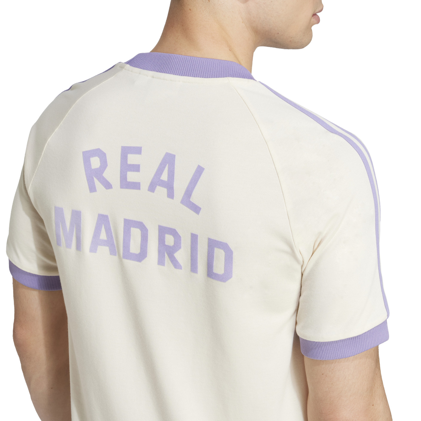Adidas Real Madrid Culturewear T-Shirt 2024-2025 Gebroken Wit Lichtpaars
