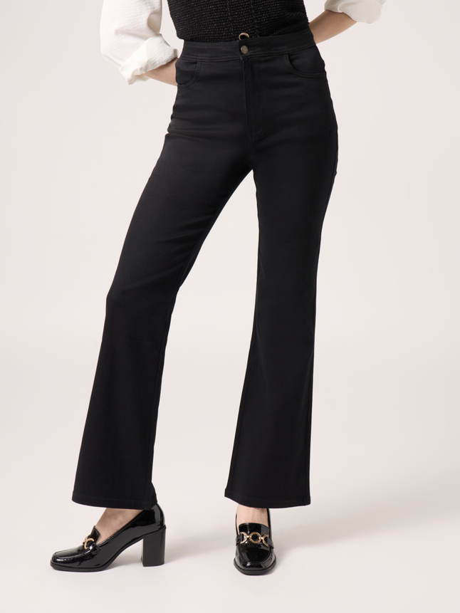 Pantalon 5 poches kick flare