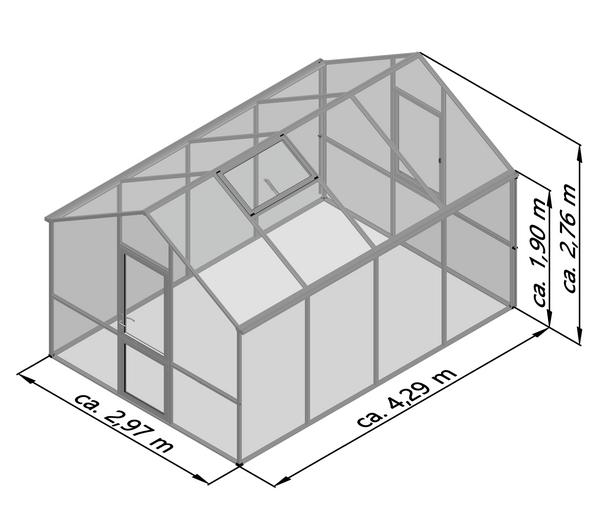 KGT Gewächshaus Dahlie IV, ca. B297/H276/T429