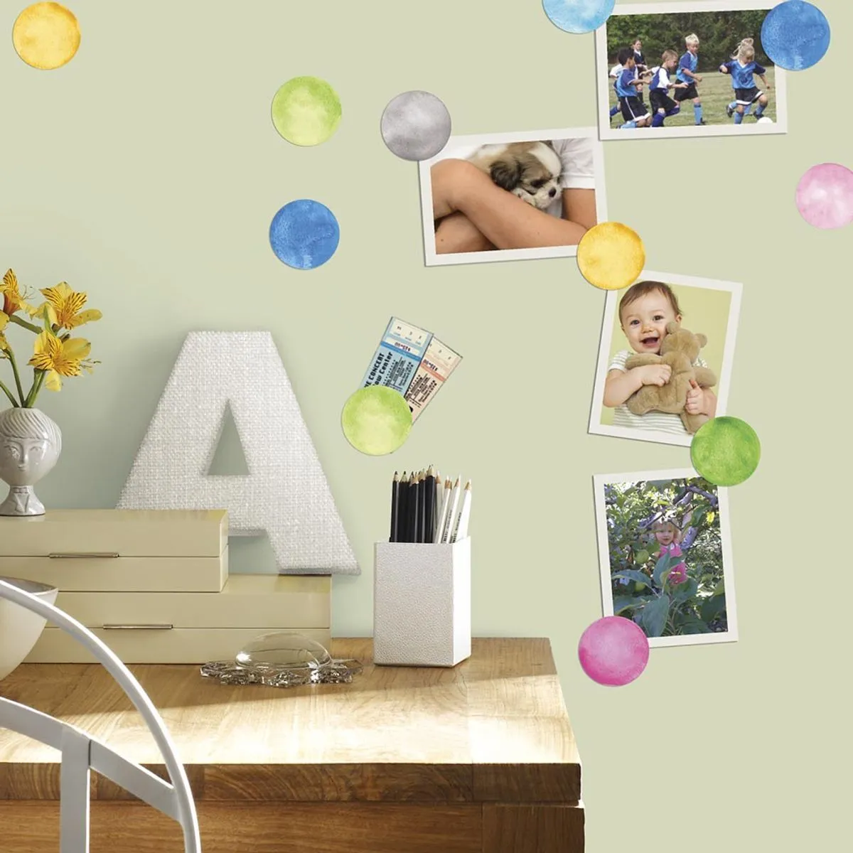 Thedecofactory Stickers Pois Aquarelle